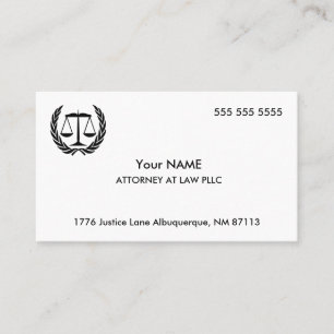 Tarjeta De Visita Fiscal en Law White