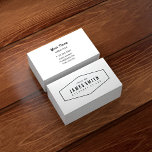Tarjeta De Visita Fiscal Retro Profesional<br><div class="desc">Blanco y negro. Diseño enmarcado de época. Arte por José Ricardo</div>