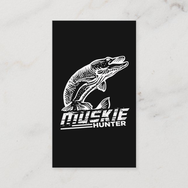 Tarjeta De Visita Fish Muskie Hunter (Anverso)