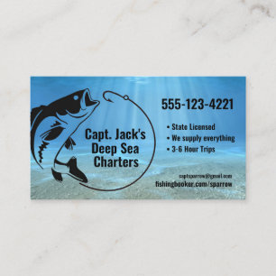 Tarjeta De Visita Fisherman Charter Company Business Card