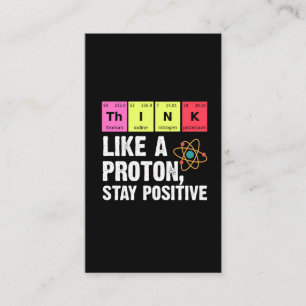 Tarjeta De Visita Físico Químico Profesora Estudiante Proton Scien