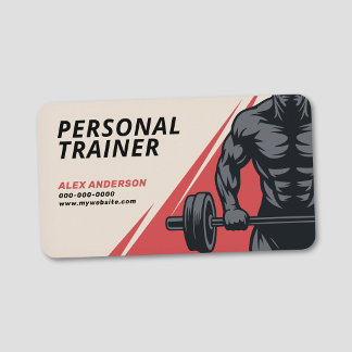 Tarjeta De Visita Fitness & Bodybuilding Personal Trainer
