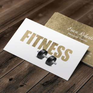 Tarjeta De Visita Fitness Entrenador personal de la moderna tipograf