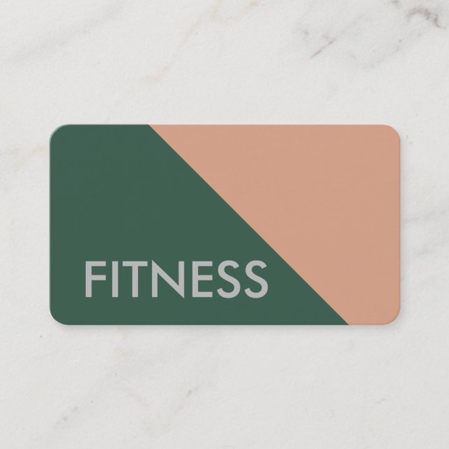 Tarjeta De Visita Fitness moderado Minimalista (Anverso)