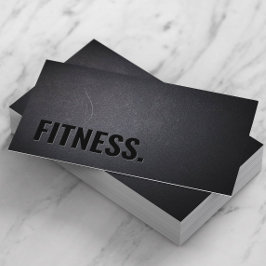 Tarjeta De Visita Fitness Moderno negrita Texto Elegante oscuro Prof
