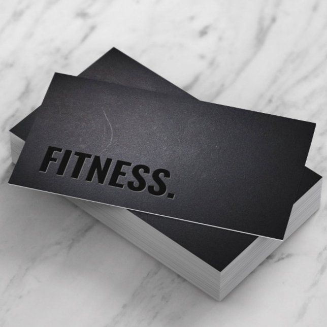 Tarjeta De Visita Fitness Moderno negrita Texto Elegante oscuro Prof (Subido por el creador)