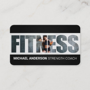 Tarjeta De Visita Fitness Mujer en el Gimnasio