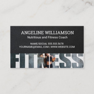 Tarjeta De Visita Fitness Mujer Entrenando