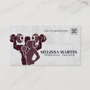 Tarjeta De Visita Fitness Pareja Entrenando