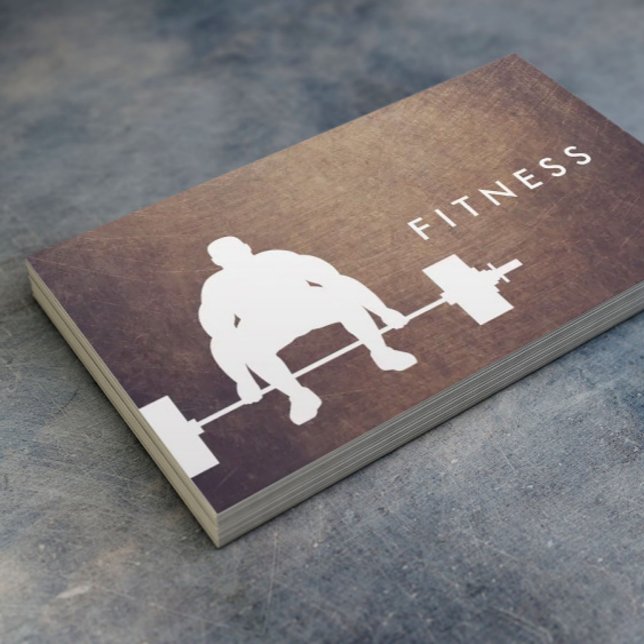 Tarjeta De Visita Fitness Personal Trainer Bodybuilder Grunge (Subido por el creador)