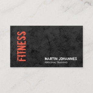 Tarjeta De Visita Fitness Personal Trainer Bodybuilding Gris Moderno