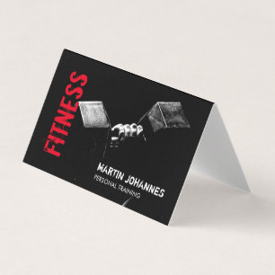 Tarjeta De Visita Fitness Personal Trainer Bodybuilding Moderno Shar