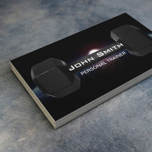 Tarjeta De Visita Fitness Personal Trainer Dumbbell & Earth