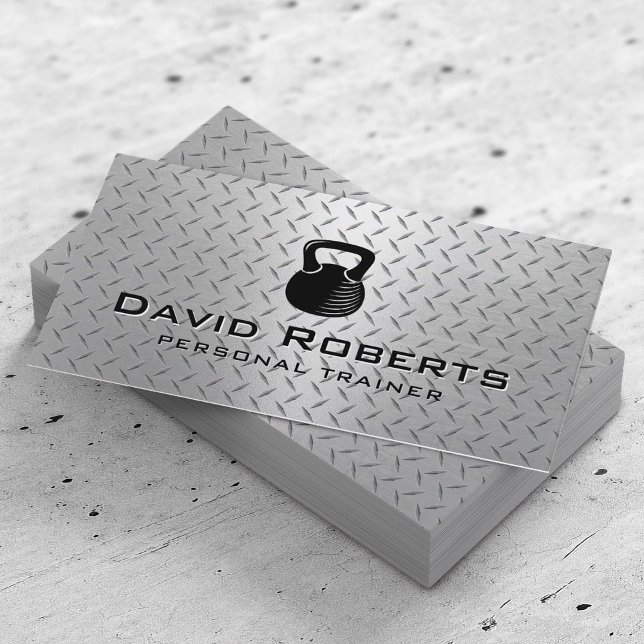 Tarjeta De Visita Fitness Personal Trainer fondo Metalizado moderno (Subido por el creador)