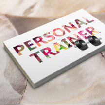 Fitness Personal Trainer Mosaico Geométrico Textos