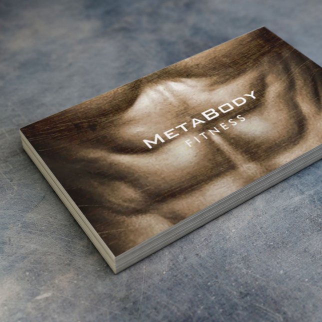 Tarjeta De Visita Fitness Personal Trainer Strong Body Bodybuilder (Subido por el creador)