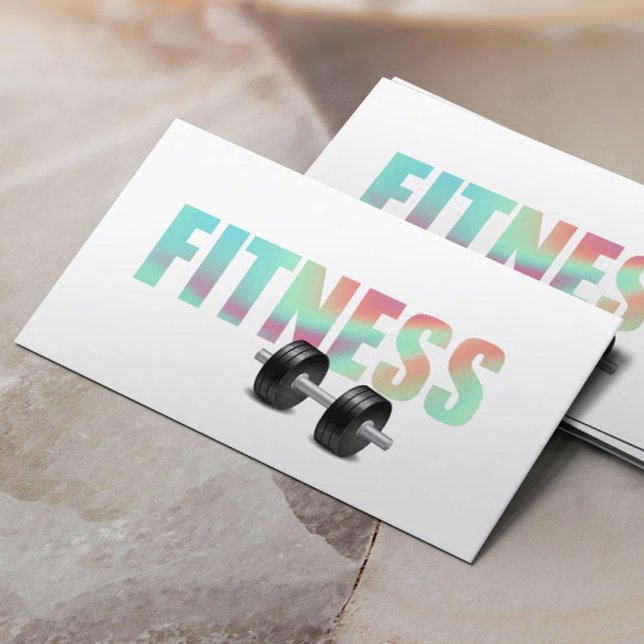 Tarjeta De Visita Fitness Personal Trainer Tipografía Holográfica (Subido por el creador)