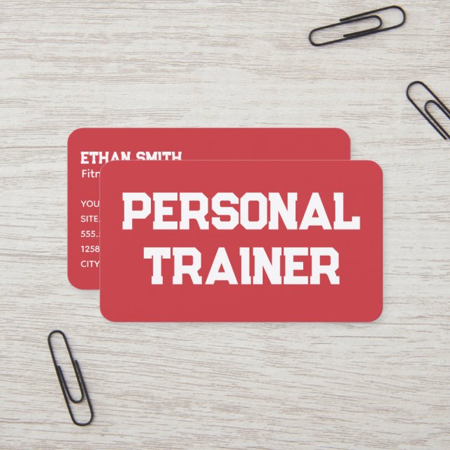Tarjeta De Visita Fitness Personal Ttrainer (Anverso/Reverso In Situ)