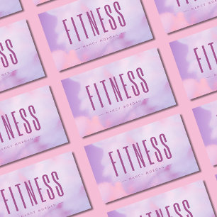Tarjeta De Visita Fitness Purple Holográfico