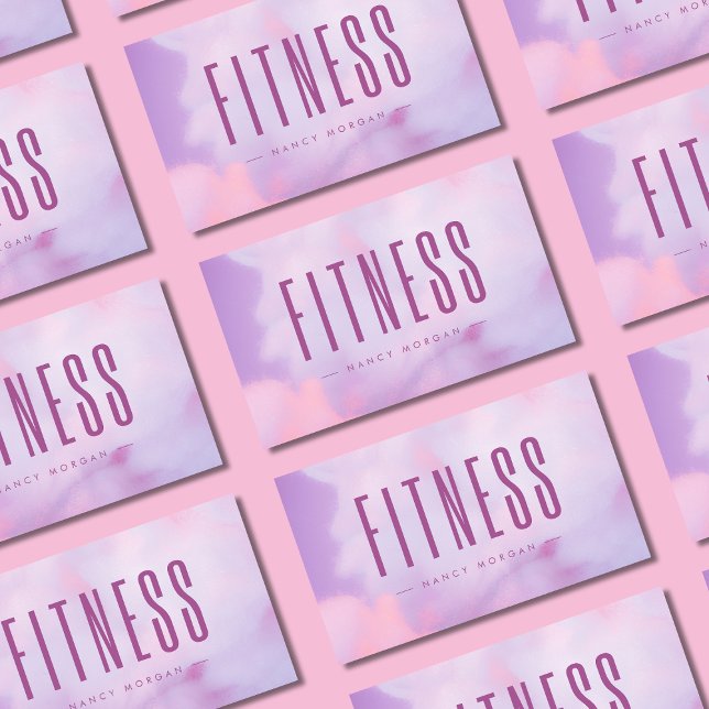 Tarjeta De Visita Fitness Purple Holográfico (Subido por el creador)