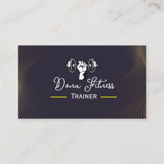 Tarjeta De Visita Fitness Trainer Business Card  (Anverso)