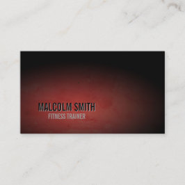 Tarjeta De Visita Fitness Trainer Business Card Deportes Grunge oscu