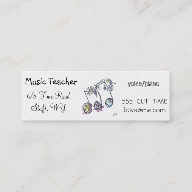 tarjeta de visita flaca (Anverso)