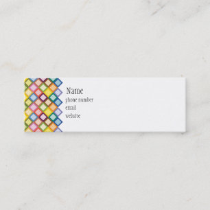 Tarjeta de visita flaca brillante de los cuadrados