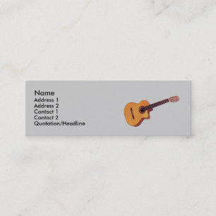 tarjeta de visita flaca clásica de la guitarra
