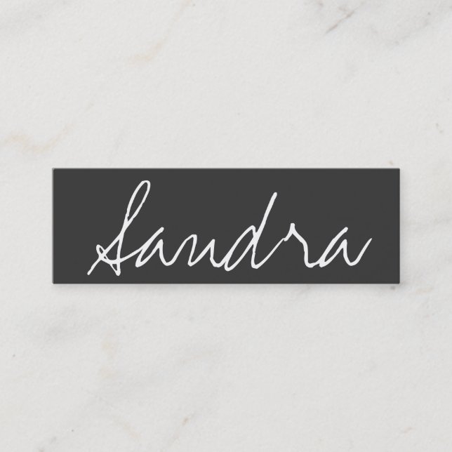 Tarjeta de visita flaca con clase elegante del (Anverso)