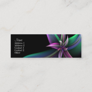 Tarjeta de visita flaca de giro de la flor