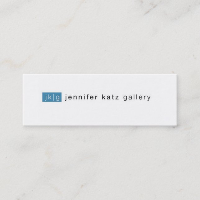 Tarjeta de visita flaca de Jennifer Katz (Anverso)