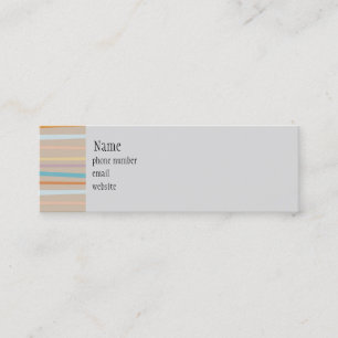 Tarjeta de visita flaca de las rayas retras