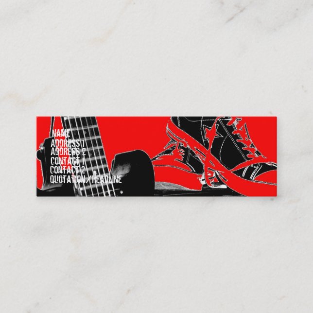 Tarjeta de visita flaca de Rockstar (Anverso)