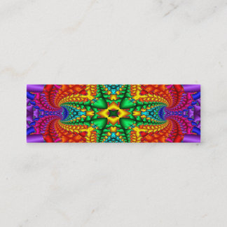 Tarjeta de visita flaca del arco iris psicodélico