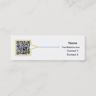 Tarjeta de visita flaca del código de QR