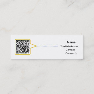 Tarjeta de visita flaca del código de QR