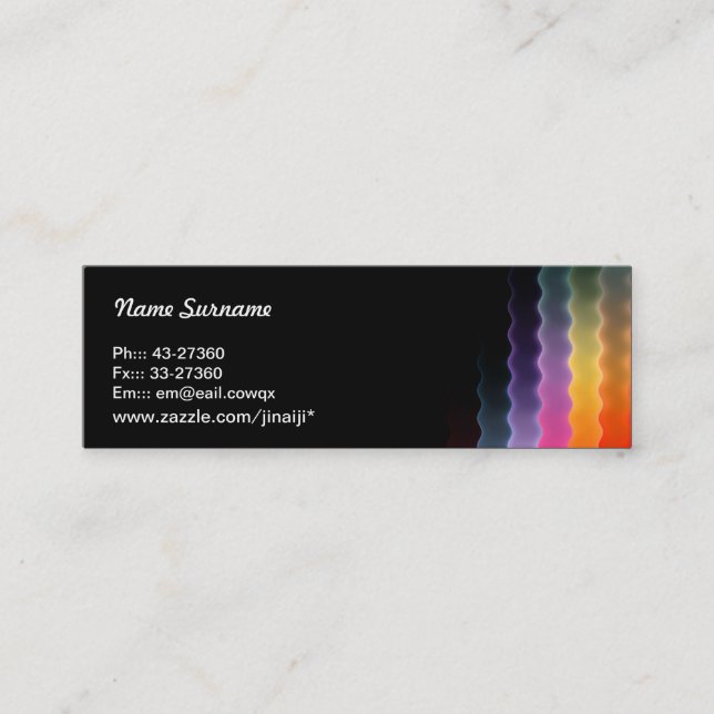 tarjeta de visita flaca del diseño abstracto (Anverso)