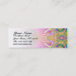 Tarjeta de visita flaca del fractal colorido