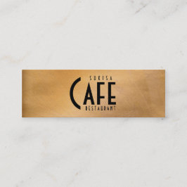 Tarjeta de visita flaca del restaurante metálico