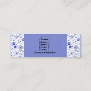 Tarjeta de visita flaca floral elegante