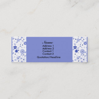Tarjeta de visita flaca floral elegante
