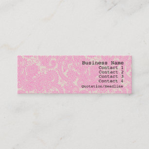 Tarjeta de visita flaca moderna del modelo rosado