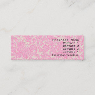 Tarjeta de visita flaca moderna del modelo rosado