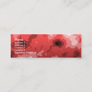 tarjeta de visita flaca roja del filo