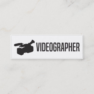 Tarjeta de visita flaca simple de Videographer
