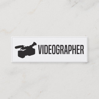 Tarjeta de visita flaca simple de Videographer