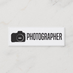 Tarjeta de visita flaca simple del fotógrafo