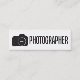 Tarjeta de visita flaca simple del fotógrafo