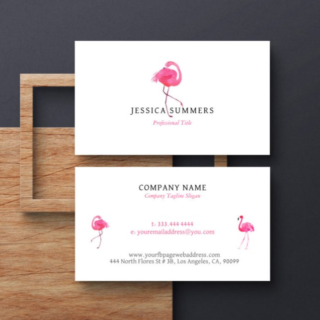 Tarjeta De Visita Flamante rosa suave personalizada (Subido por el creador)